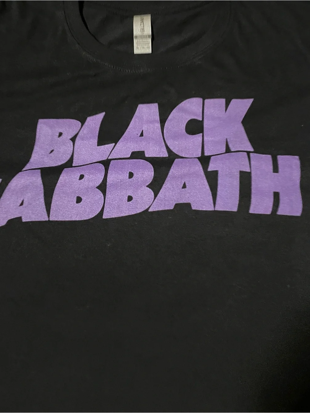 Gildan Black T-Shirt with Purple Black Sabbath Logo